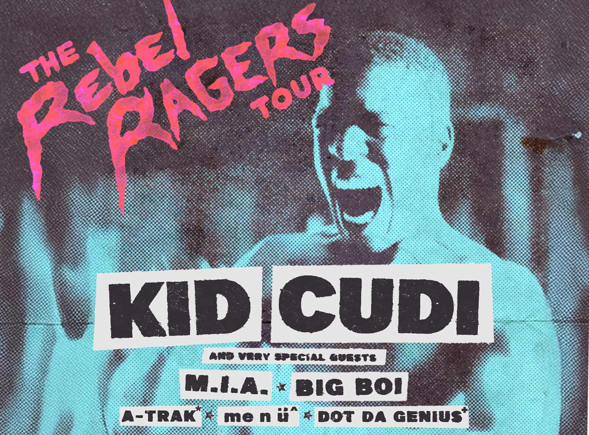 Kid Cudi Returns in 2026 with 'The Rebel Ragers Tour' featuring Special Guests M.I.A., Big Boi, A-Trak, me n ü, and Dot DA Genius Across Select Dates